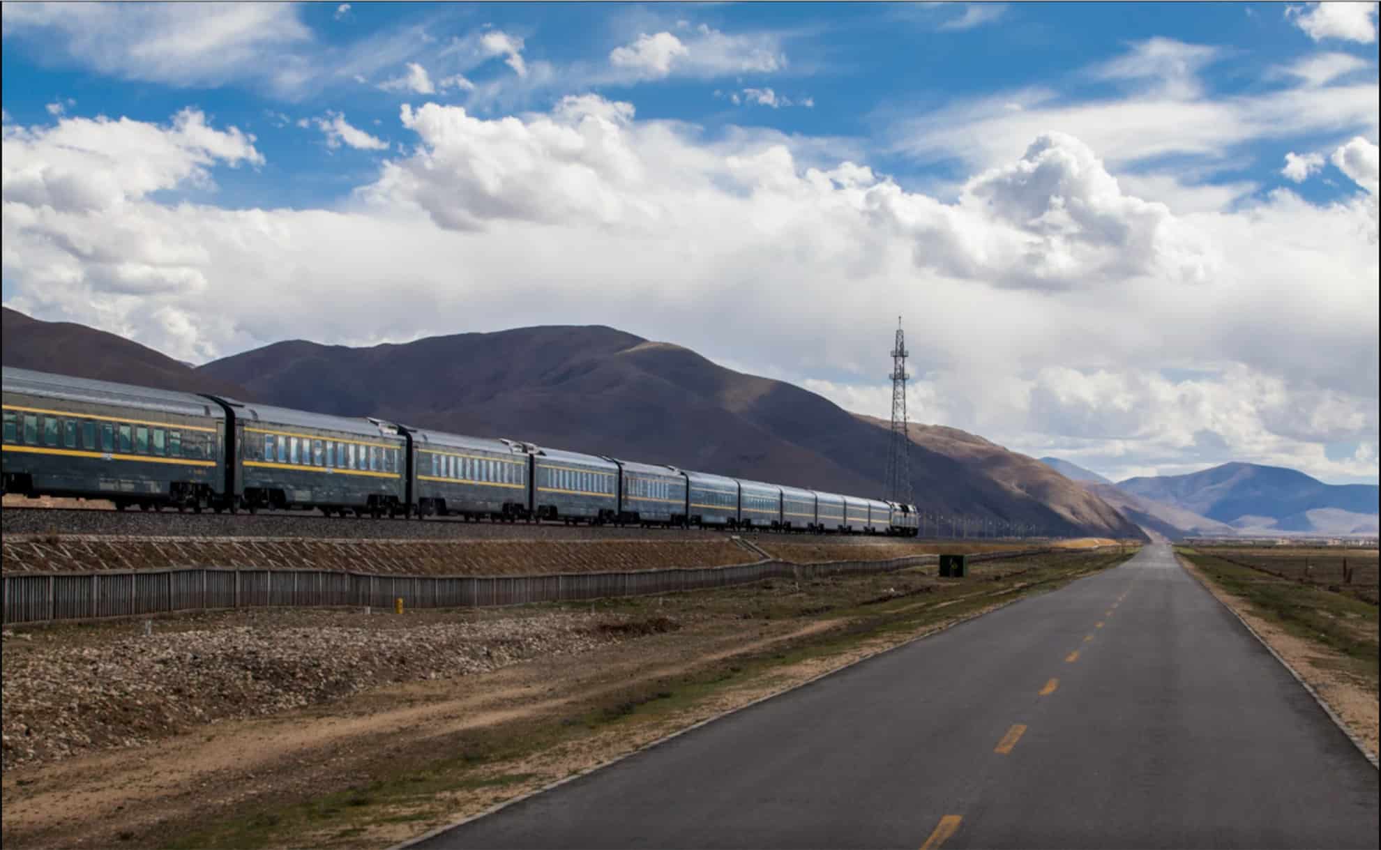 Tybet - pociąg z Lhasy